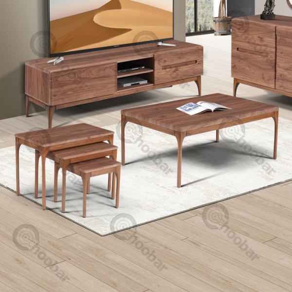 (جلومبلی و میزعسلی مدل ویکتوریا وکیوم (گردویی مات