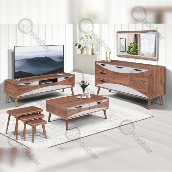 سرویس چوب مدل مونترال (گردویی ، طوسی)