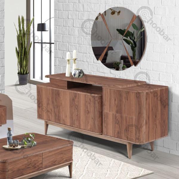 آینه و کنسول مدل ست ارکیده (گردویی مات)