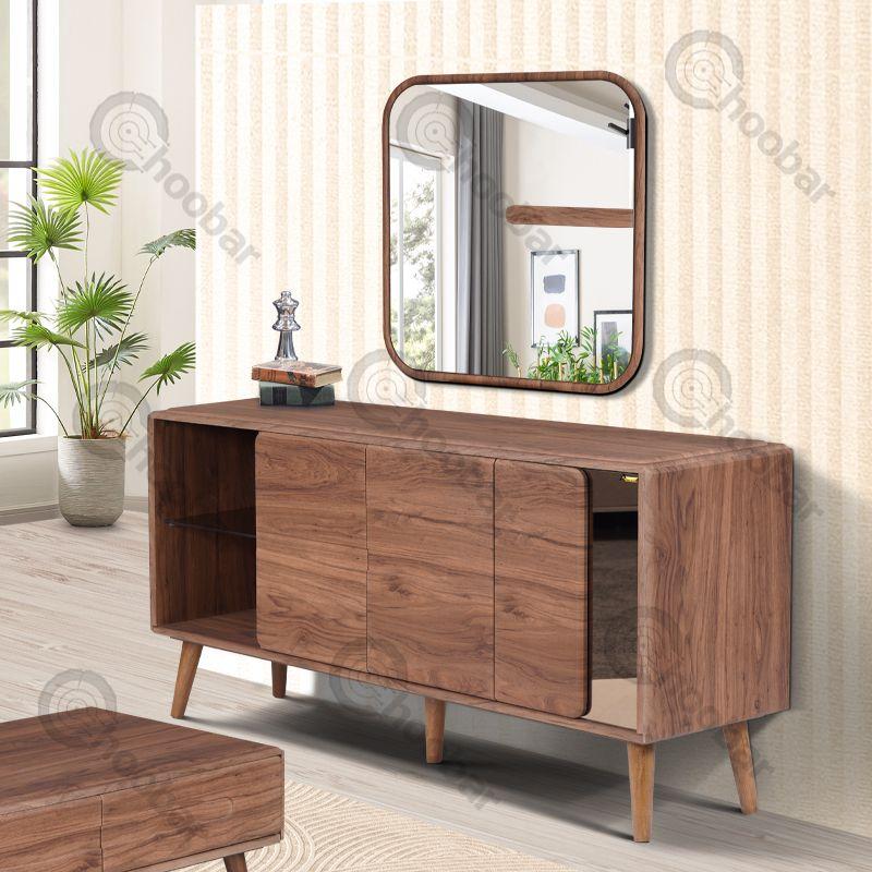 آینه و کنسول مدل سوفیا (گردویی مات)